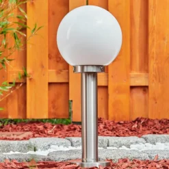 Borne lumineuse Enara Nickel mat, 1 lumière