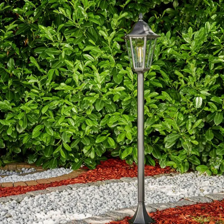 Borne lumineuse Gilze Noir, Argenté, 1 lumière