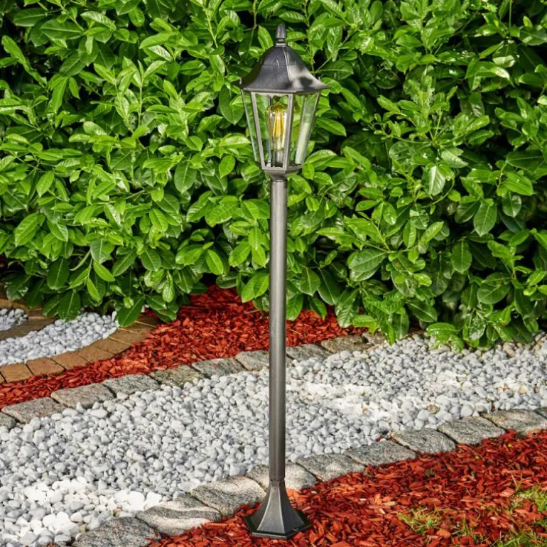 Borne lumineuse Gilze Noir, Argenté, 1 lumière