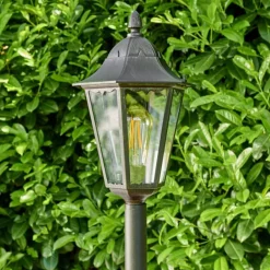 Borne lumineuse Gilze Noir, Argenté, 1 lumière