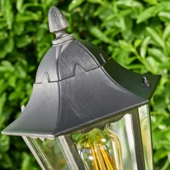 Borne lumineuse Gilze Noir, Argenté, 1 lumière