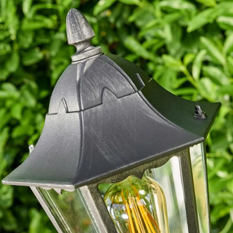 Borne lumineuse Gilze Noir, Argenté, 1 lumière