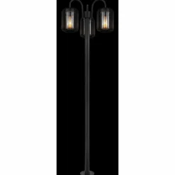 Borne lumineuse Globo ADELHEID Noir, 3 lumières