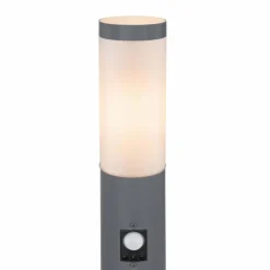 Borne lumineuse Globo BOSTON Anthracite, 1 lumière, Détecteur de mouvement