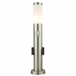 Borne lumineuse Globo BOSTON LED Blanc, 1 lumière, Détecteur de mouvement