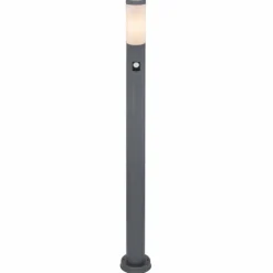 Borne lumineuse Globo BOSTON Anthracite, 1 lumière, Détecteur de mouvement