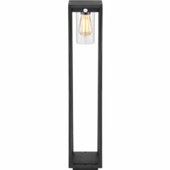 Borne lumineuse Globo CANDELA Noir, 1 lumière, Détecteur de mouvement