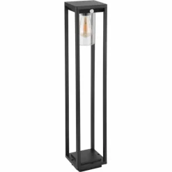 Borne lumineuse Globo CANDELA Noir, 1 lumière, Détecteur de mouvement
