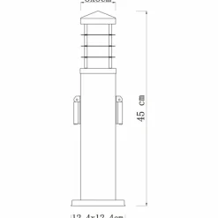 Borne lumineuse Globo SADAKO Anthracite, 1 lumière