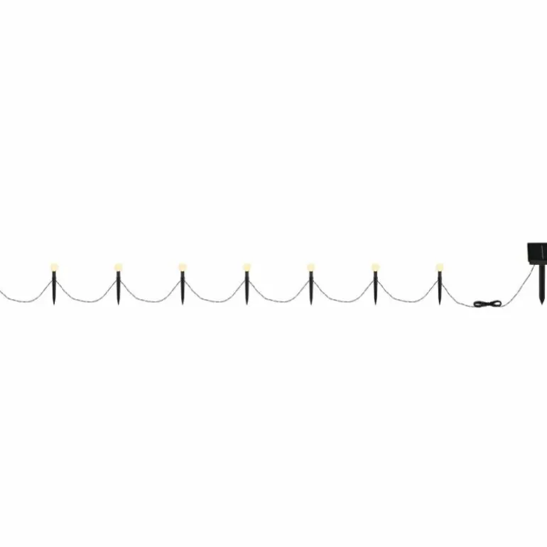 Borne lumineuse Globo SOLAR LED Noir, Transparent, 20 lumières, Changeur de couleurs