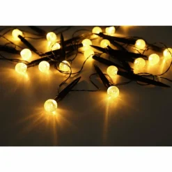 Borne lumineuse Globo SOLAR LED Noir, Transparent, 20 lumières, Changeur de couleurs