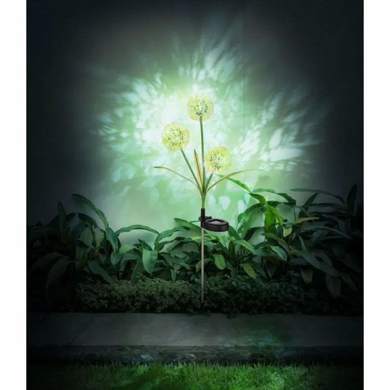 Borne lumineuse Globo SOLAR LED Jaune, Vert, 3 lumières