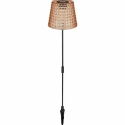 Borne lumineuse Globo SOLAR LED Ambre, Noir, 1 lumière