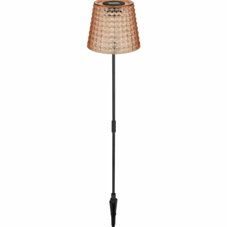 Borne lumineuse Globo SOLAR LED Ambre, Noir, 1 lumière