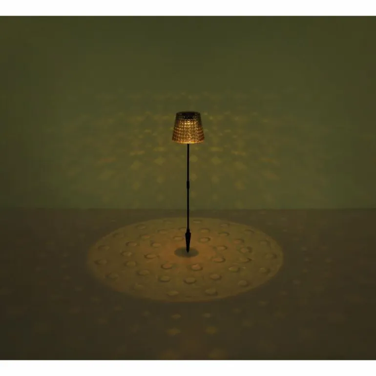 Borne lumineuse Globo SOLAR LED Ambre, Noir, 1 lumière