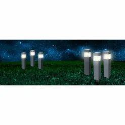 Borne lumineuse Globo Tless LED Gris, 1 lumière