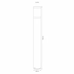 Borne lumineuse LCD 5059 Noir, 1 lumière