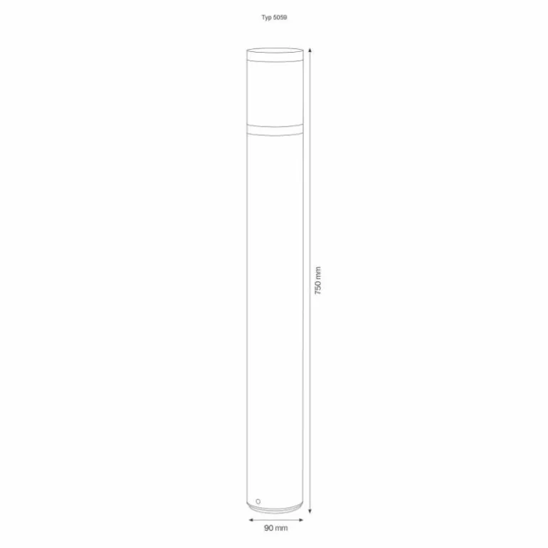 Borne lumineuse LCD 5059 Noir, 1 lumière