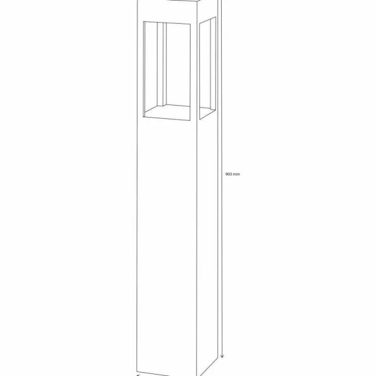 Borne lumineuse LCD Kisselbach LED Noir, 1 lumière