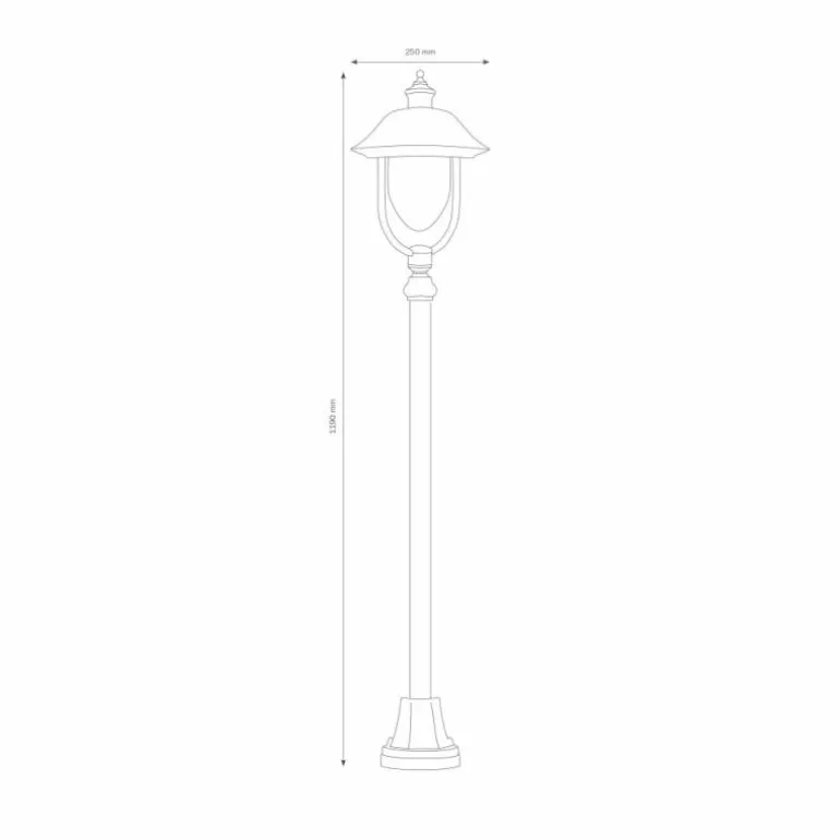Borne lumineuse LCD Nabburg LED Cuivre, Noir, 1 lumière