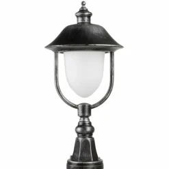 Borne lumineuse LCD Nabburg LED Noir, Argenté, 1 lumière