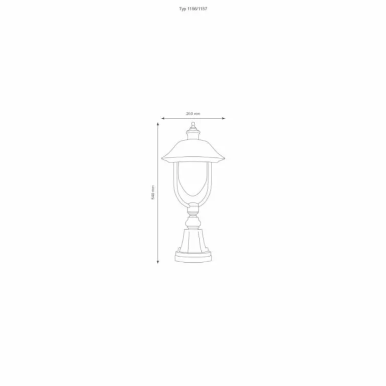 Borne lumineuse LCD Nabburg LED Noir, Argenté, 1 lumière