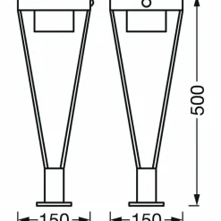 Borne lumineuse LEDVANCE ENDURA Acier inoxydable, 1 lumière, Détecteur de mouvement