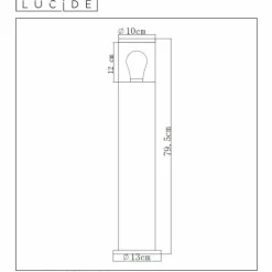 Borne lumineuse Lucide FEDOR Noir, 1 lumière