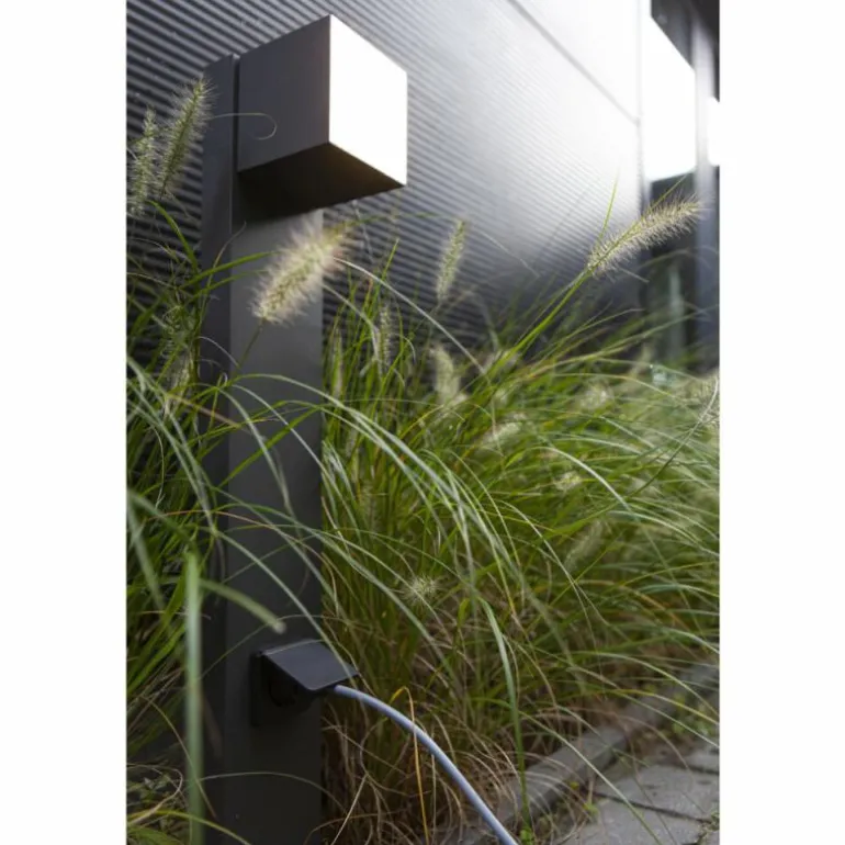 Borne lumineuse Lutec CUBA LED Anthracite, 1 lumière