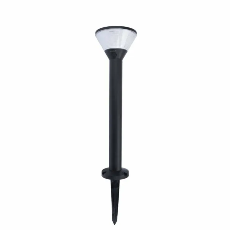 Borne lumineuse Lutec KARLO LED Noir, 1 lumière, Détecteur de mouvement, Changeur de couleurs