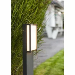 Borne lumineuse Lutec Qubo LED Anthracite, 1 lumière