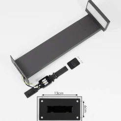 Borne lumineuse Lyckan LED Anthracite, 1 lumière