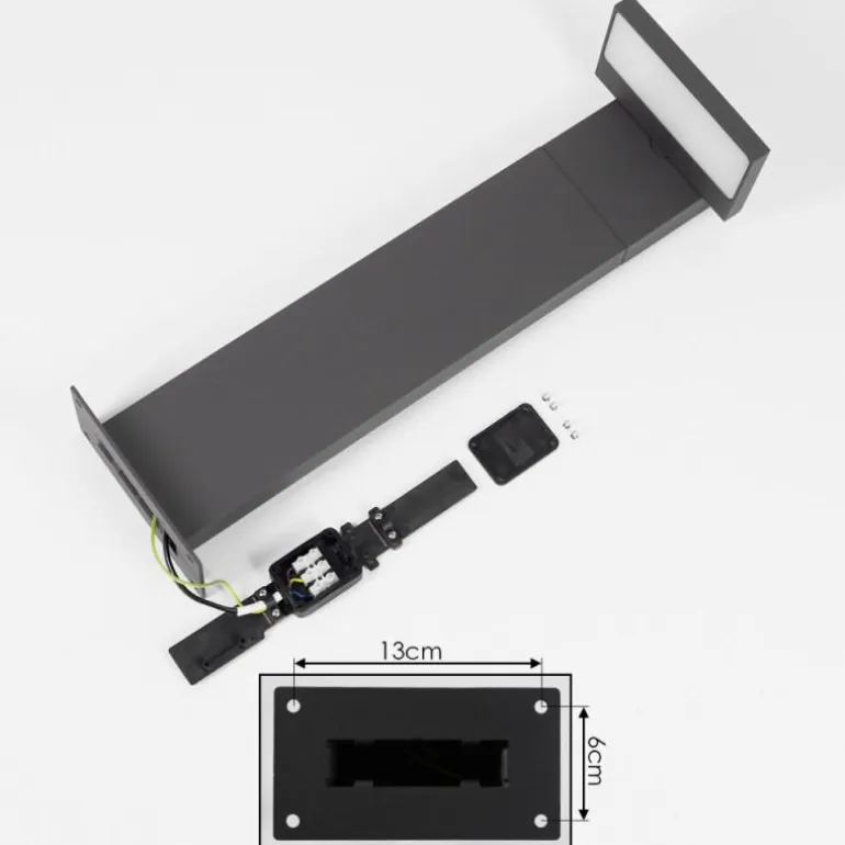 Borne lumineuse Lyckan LED Anthracite, 1 lumière