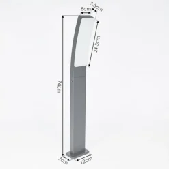Borne lumineuse Maseru LED Anthracite, 1 lumière