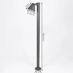 Borne lumineuse Milond Anthracite, 1 lumière