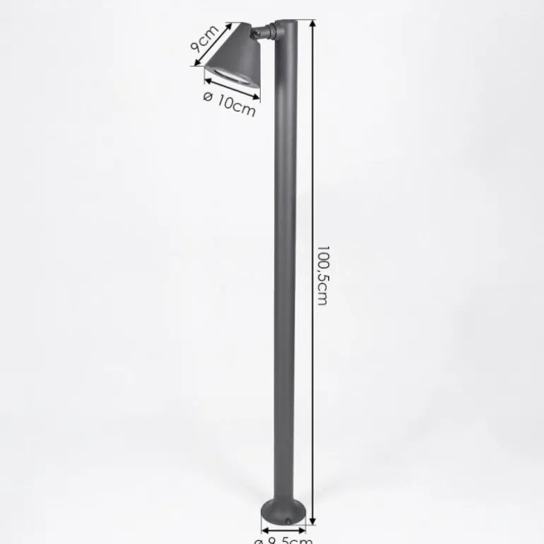 Borne lumineuse Milond Anthracite, 1 lumière