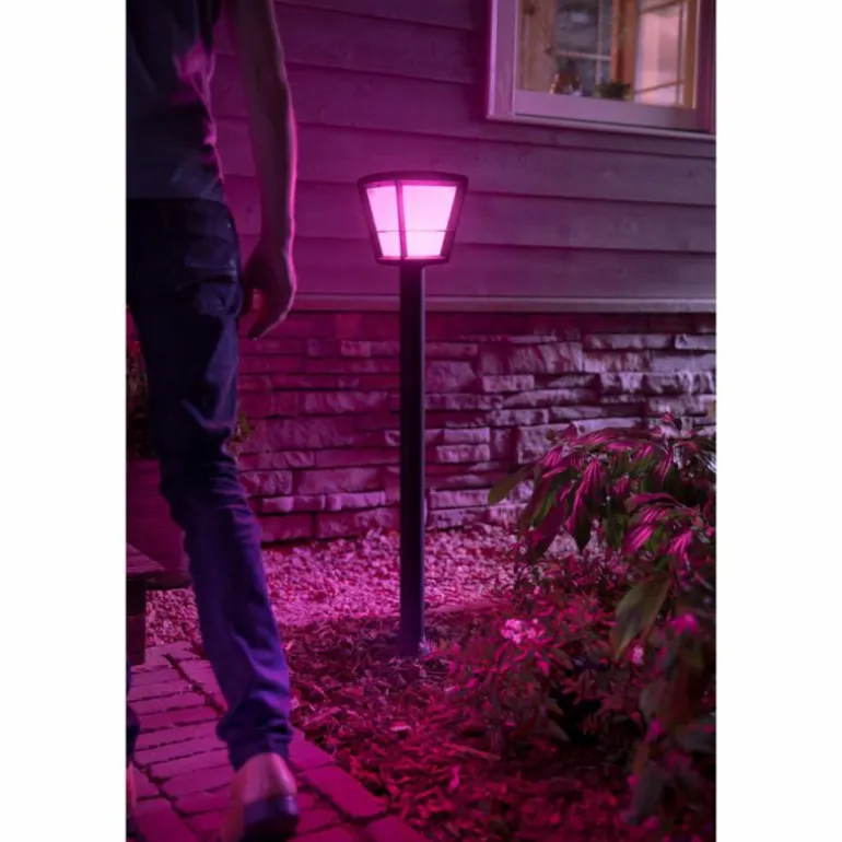 Borne lumineuse Philips Hue Ambiance White & Color Econic LED Noir, 1 lumière, Changeur de couleurs