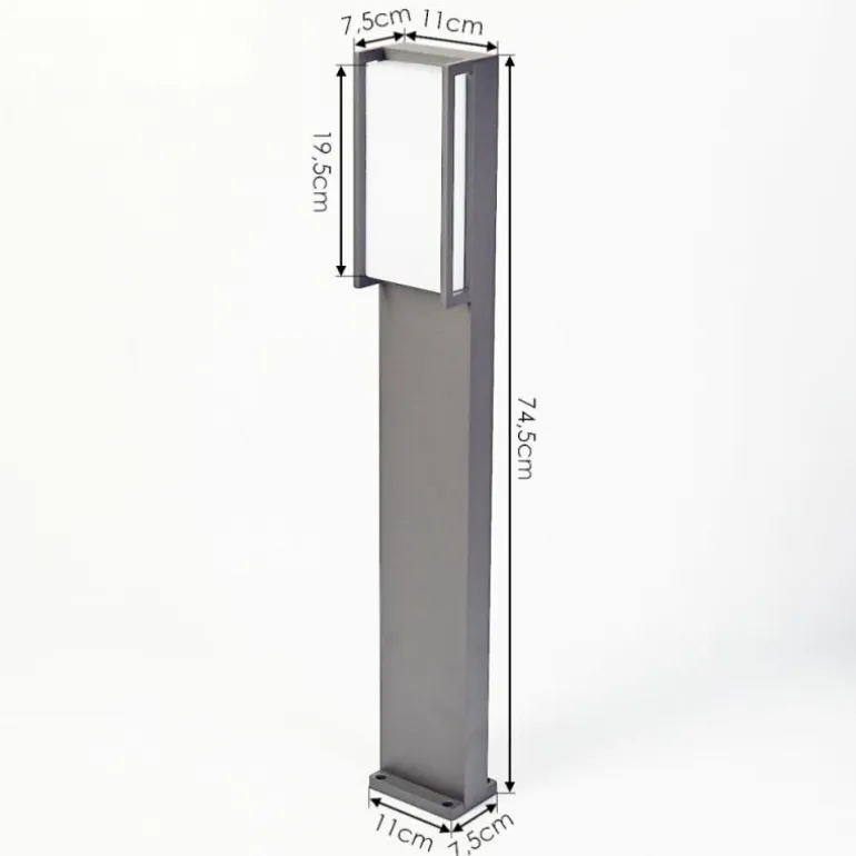 Borne lumineuse Skove LED Anthracite, 1 lumière, Changeur de couleurs