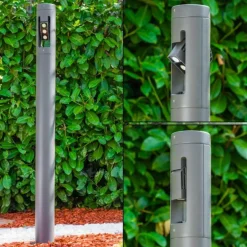 Borne lumineuse TETLIN LED Anthracite, 3 lumières