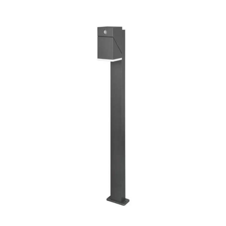 Borne lumineuse Trio Avon LED Anthracite, 1 lumière, Détecteur de mouvement