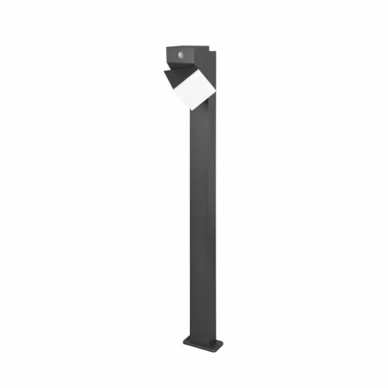 Borne lumineuse Trio Avon LED Anthracite, 1 lumière, Détecteur de mouvement