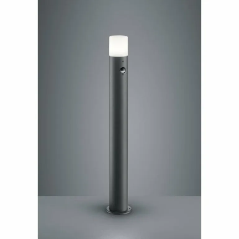 Borne lumineuse Trio HOOSIC Anthracite, 1 lumière, Détecteur de mouvement