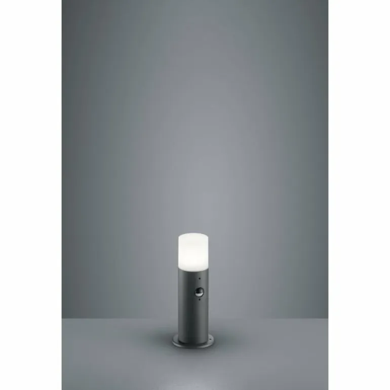 Borne lumineuse Trio HOOSIC Anthracite, 1 lumière, Détecteur de mouvement