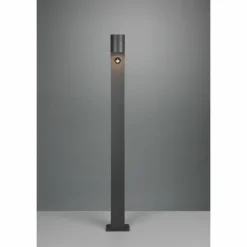 Borne lumineuse Trio Roya Anthracite, 1 lumière, Détecteur de mouvement