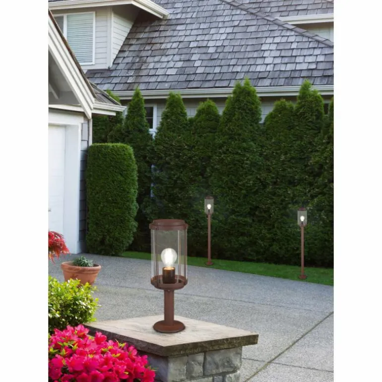 Borne lumineuse Trio Tanaro Rouille, 1 lumière