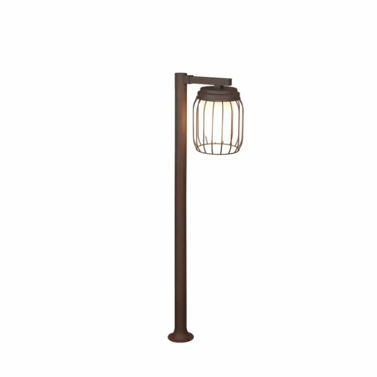 Borne lumineuse Trio Tuela Rouille, 1 lumière