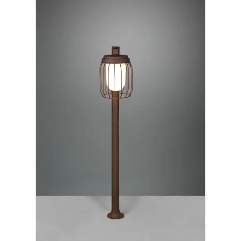 Borne lumineuse Trio Tuela Rouille, 1 lumière