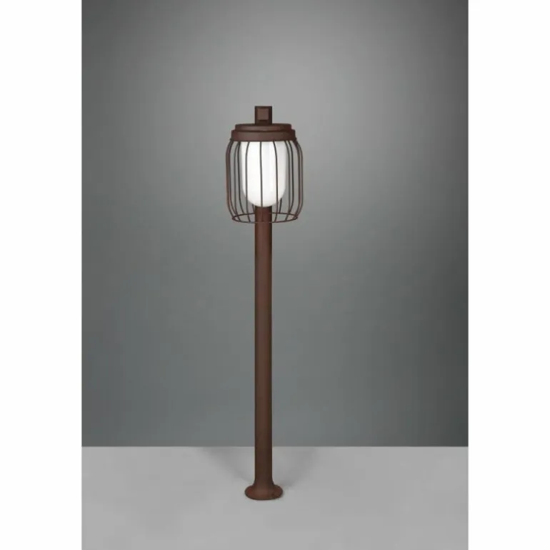 Borne lumineuse Trio Tuela Rouille, 1 lumière