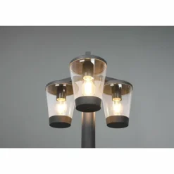 Borne lumineuse Trio-Leuchten Cavado Anthracite, 3 lumières