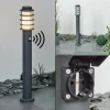Borne lumineuse Tunes Anthracite, 1 lumière, Détecteur de mouvement